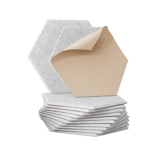 Alpha Acoustic Foam 12pcs 35x30x0.9cm Soundproof Absorption Panel Adhesive Grey - Main Image