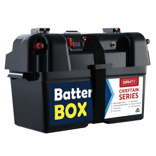 Giantz AGM Battery Box 12v Large Deep Cycle Box Portable Solar Caravan Camping - Main Image