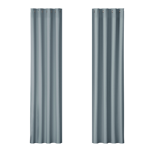 Artiss 2X Blockout Curtains Eyelet 140x230cm Grey - Main Image