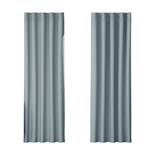 Artiss 2X Blockout Curtains Eyelet 180x213cm Grey - Main Image