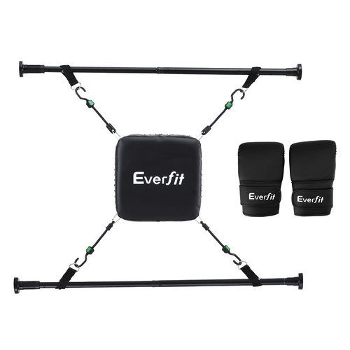 Everfit Doorway Punching Bag Adjustable Apartment Friendly with Boxing Gloves Black - Main Image