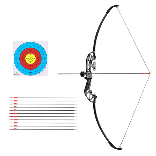 Everfit 55lbs Bow Arrow Set Recurve Takedown Archery Hunting for Beginner Red - Main Image