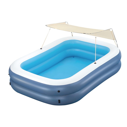 Bestway Kids Inflatable Pool Above Ground Splash Pool with Sunshade 254x178cm - Main Image