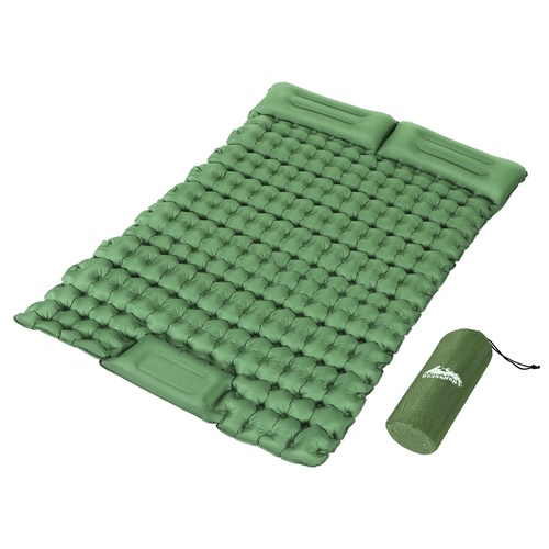 Weisshorn Self Inflating Mattress Camping Sleeping Mat Air Bed Pad Double Pillow - Main Image