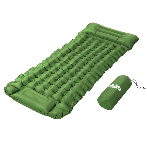 Weisshorn Self Inflating Mattress Camping Sleeping Mat Air Bed Pad Single Pillow - Main Image