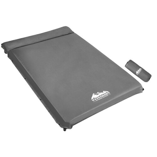 Weisshorn Self Inflating Mattress 10CM Camping Sleeping Mat Air Double Grey - Main Image