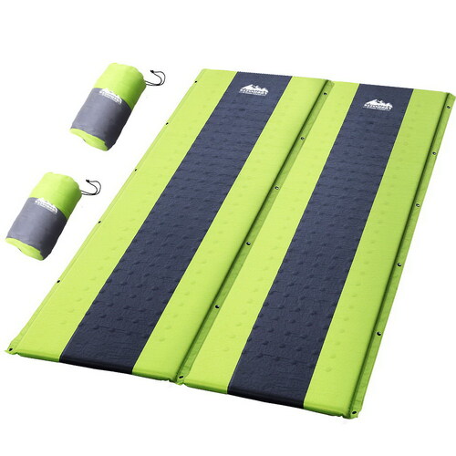 Weisshorn Self Inflating Mattress Camping Sleeping Mat Air Bed Pad Double Green - Main Image