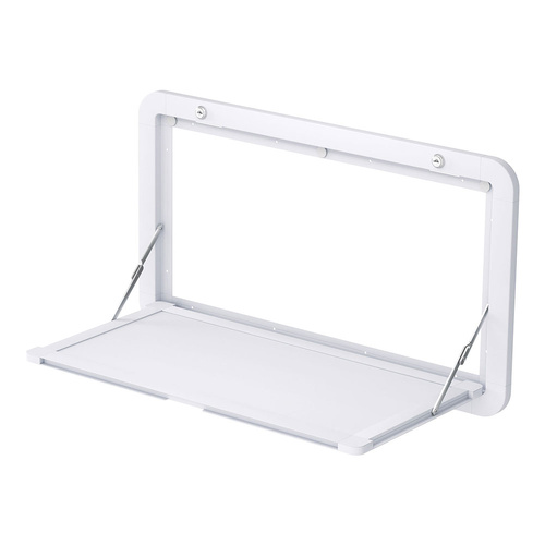 Weisshorn Caravan Table 800 x 450mm Folding Lockable White - Main Image