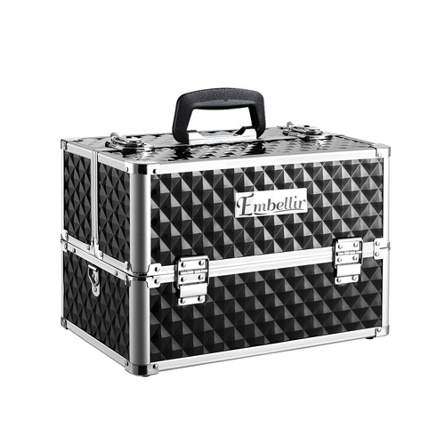 Embellir Portable Cosmetic Beauty Makeup Case - Diamond Black - Main Image
