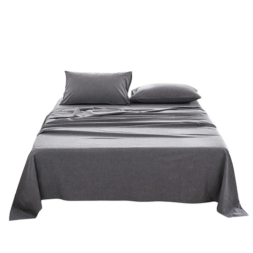 Cosy Club Cotton Bed Sheets Set Black Cover Single - Main Image