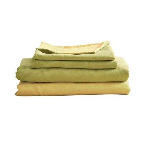 Cosy Club Cotton Bed Sheets Set Yellow Cover Single - Main Image