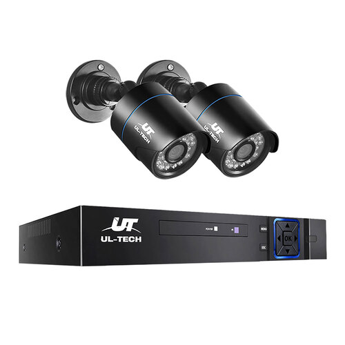 UL-tech CCTV Security System 4CH DVR 2 Cameras 1080p - Main Image