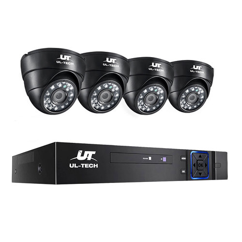 UL-tech CCTV Security System 4CH DVR 4 Cameras 1080p - Main Image