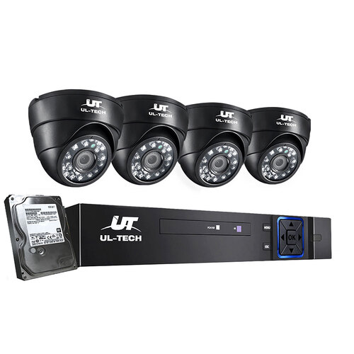 UL-tech CCTV Security System 8CH DVR 4 Cameras 1TB Hard Drive - Main Image