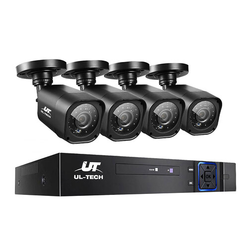 UL-tech CCTV Security System 8CH DVR 4 Cameras 1080p - Main Image