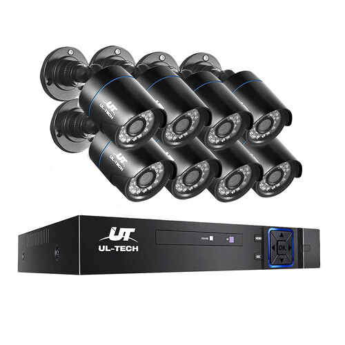 UL-tech CCTV Security System 8CH DVR 8 Cameras 1080p - Main Image