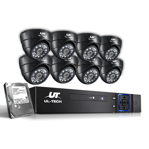UL-tech CCTV Security System 8CH DVR 8 Cameras 2TB Hard Drive - Main Image