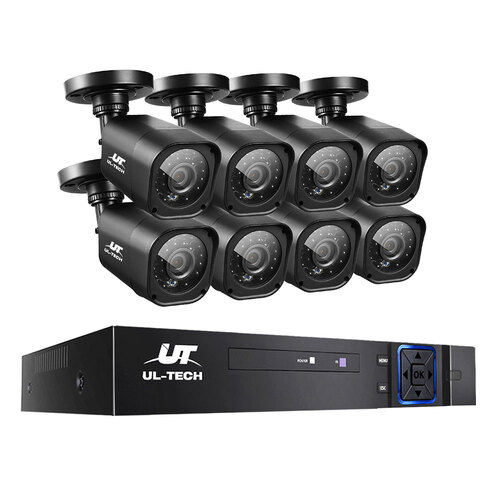 UL-tech CCTV Security System 8CH DVR 8 Cameras 1080p - Main Image