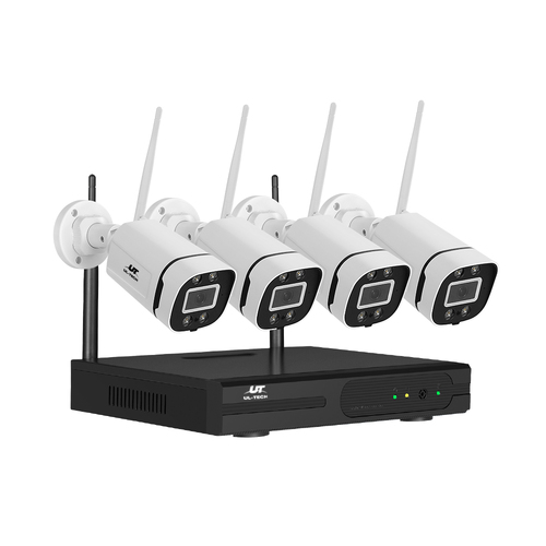 UL-tech Wireless CCTV Security System 8CH NVR 3MP 4 Square Cameras - Main Image
