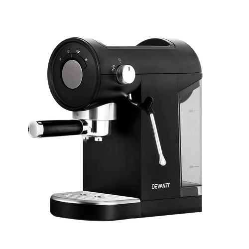 Devanti 20 Bar Coffee Machine Espresso Cafe Maker Black - Main Image