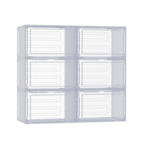 Artiss Shoe Box DIY Set of 6 Stackable Magnetic Door - Main Image