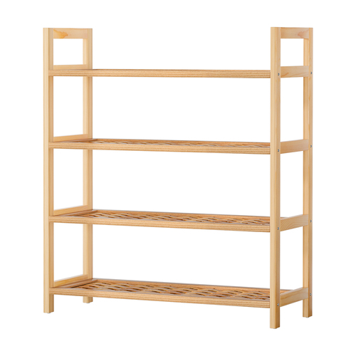 Artiss 4-tier Shoe Rack 12 Pairs Shoe Storage Weaved Shelves - Main Image