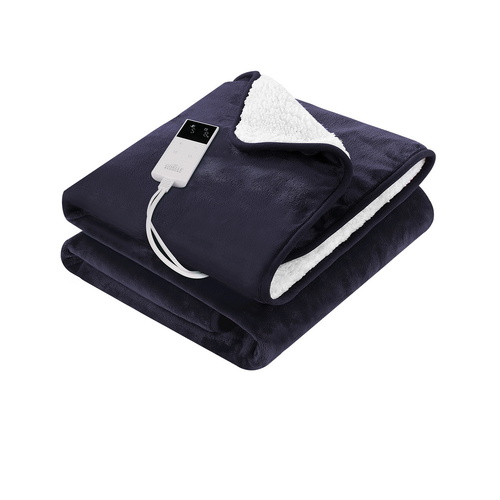 Giselle Electric Throw Rug Heated Blanket Fleece Charcoal - Main Image