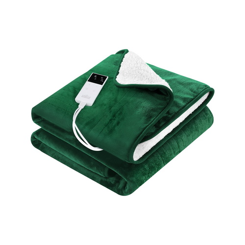 Giselle Electric Throw Rug Heated Blanket Double Sided Green - Main Image