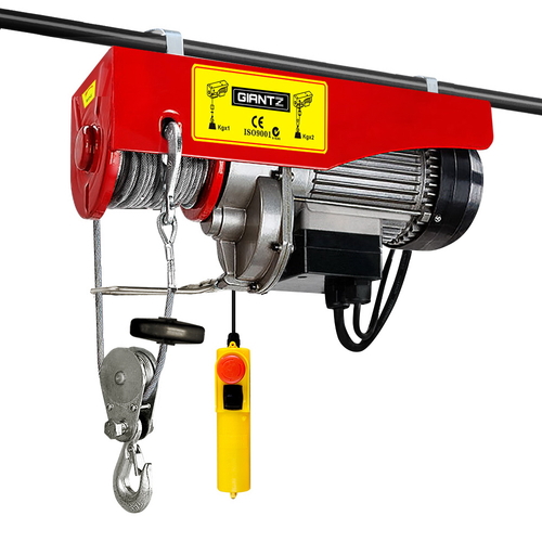 Giantz Electric Hoist Winch 125/250KG Cable 18M Rope Tool Remote Chain Lifting - Main Image
