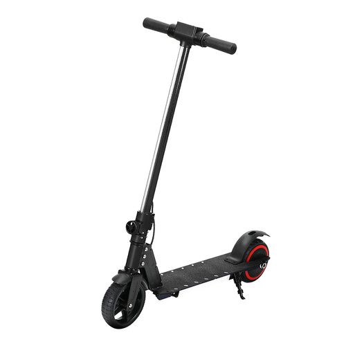 Electric Scooter 130W 16KM/H LED Light Folding Portable Riding Commuter Black - Main Image