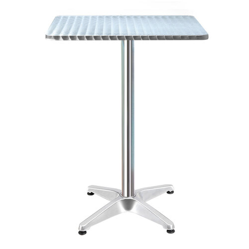 Gardeon Outdoor Bar Table Adjustable Aluminium Square 70/110cm - Main Image