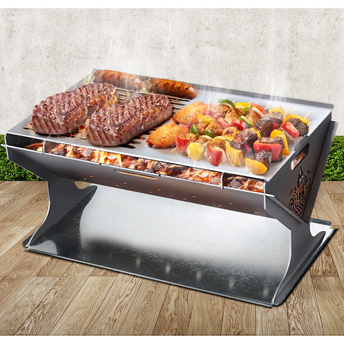 Grillz Fire Pit BBQ Grill Steel - Main Image