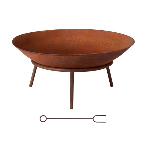 Grillz 56cm Fire Pit Iron Rustic Bowl Outdoor - Main Image