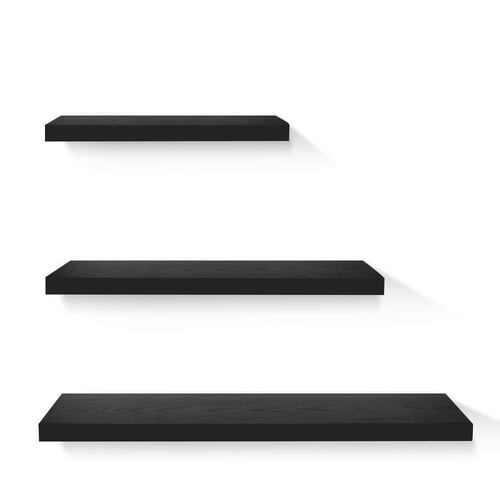 Artiss Floating Wall Shelf Set of 3 Black - Main Image