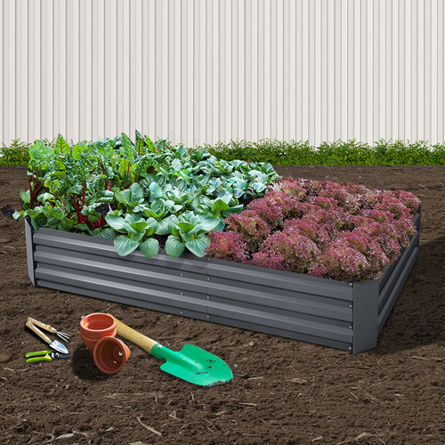 Green Fingers Garden Bed 180x90cm Planter Box Raised Container Galvanised Steel - Main Image