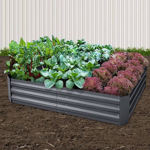 Green Fingers 2x Garden Bed 150x90cm Planter Box Raised Container Galvanised Herb - Main Image