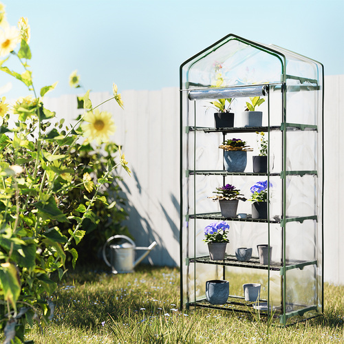 Green Fingers Greenhouse 5 Tiers Mini Green House Garden Bed Planter Box 1.9x0.7x0.5M - Main Image