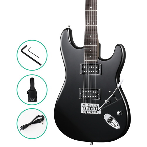 Alpha 41 Inch Electirc Guitar Humbucker Pickup Switch Full Size Black - Main Image