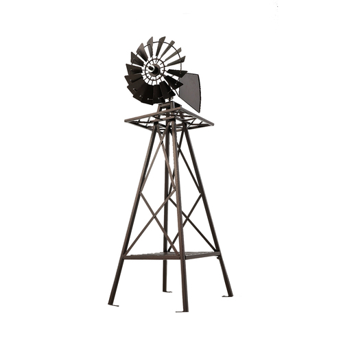 Garden Windmill 120cm Metal Ornaments Outdoor Decor Ornamental Wind Mill - Main Image