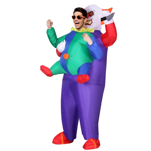Inflatable Clown Costume Adult Suit Blow Up Party Fancy Dress Halloween Cosplay - Main Image