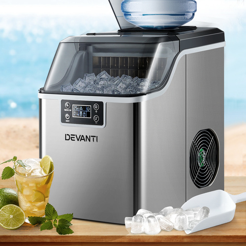 Devanti Ice Maker Machine Commercial Portable Ice Cube Tray Countertop 3.2L - Main Image