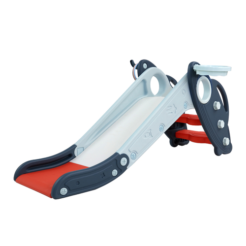 Keezi Kids Slide Set Basketball Hoop Rings Outdoor Playground Toys 110cm Blue - Main Image