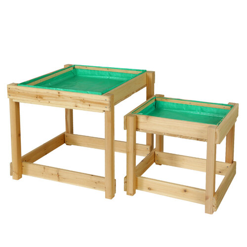 Keezi Kids Sandpit Wooden Sandbox Sand Pit Water Table Outdoor Toys 101cm - Main Image