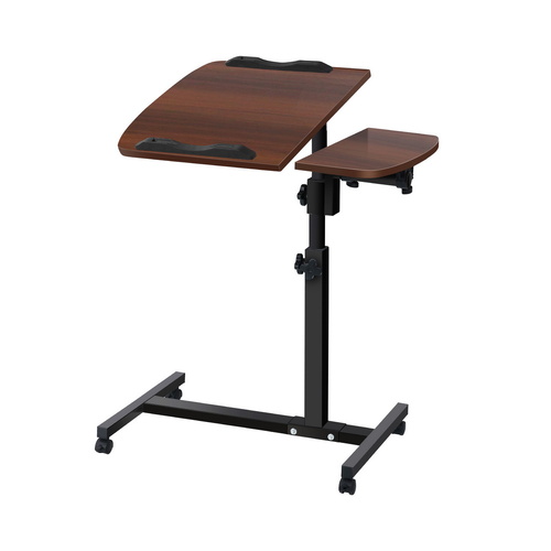 Artiss Laptop Desk Table Fan Cooling Walnut 60CM - Main Image