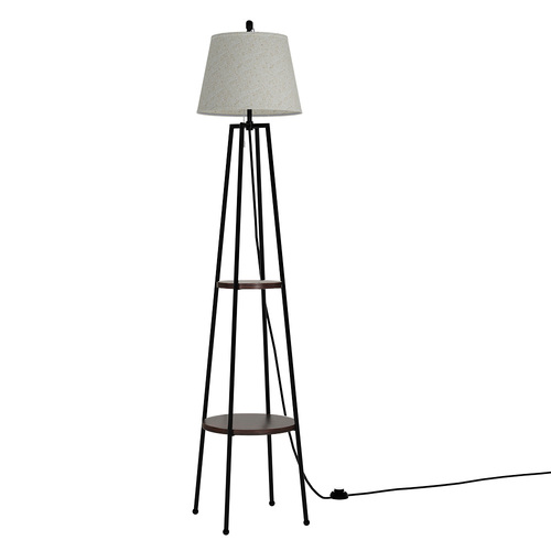 Artiss Floor Lamp 2 Tier Shelf Storage LED Light Stand Home Living Room Upright - Main Image