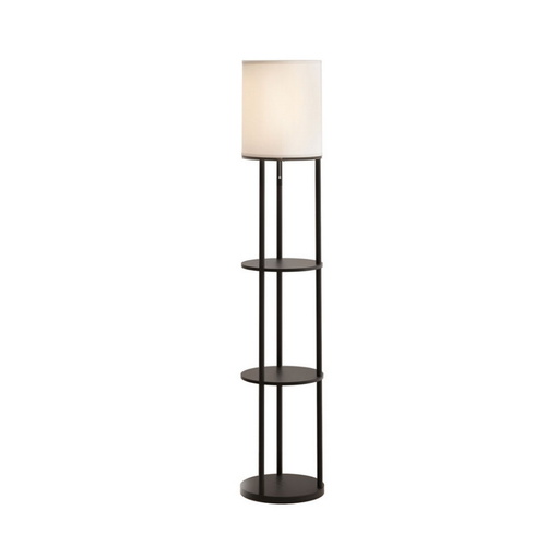 Artiss Floor Lamp 3 Tier Shelf Storage LED Light Stand Home Room Vintage Round - Main Image