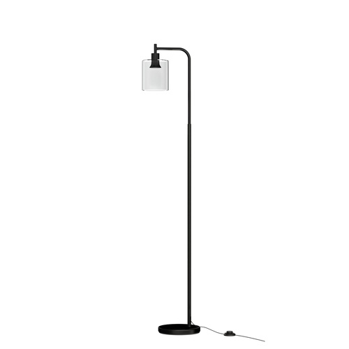 Artiss Floor Lamp Light Stand Modern Home Living Room Office Reading Glass Shade Black - Main Image