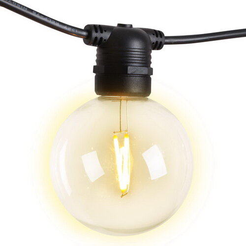 Jingle Jollys 50m LED Festoon String Lights 50 Bulbs Kits Wedding Party Christmas G80 - Main Image