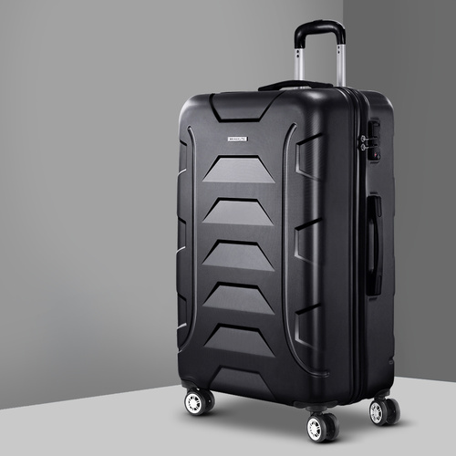 Wanderlite 28 Inch Luggage with TSA Lock Spinner Travel Suitcase Carry On Hard Shell Luggage Case Black - Main Image