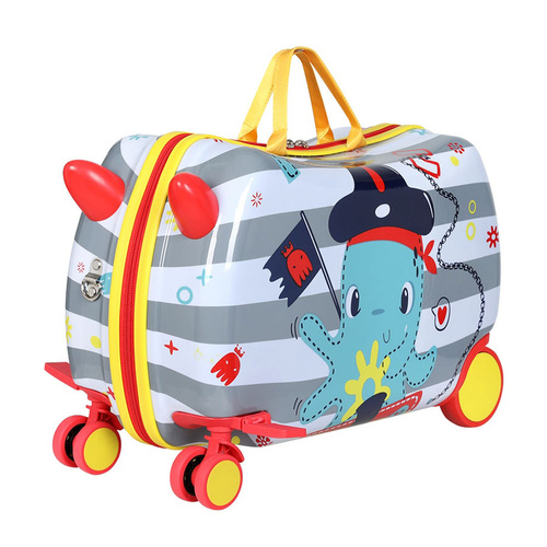 Wanderlite 17" Kids Ride On Luggage Children Suitcase Trolley Travel Octopus - Main Image